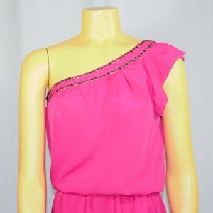 Pink One Shoulder Dress